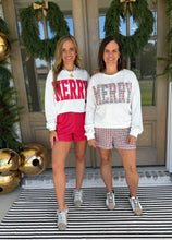 Load image into Gallery viewer, Let’s Be Merry Gingham Short Set
